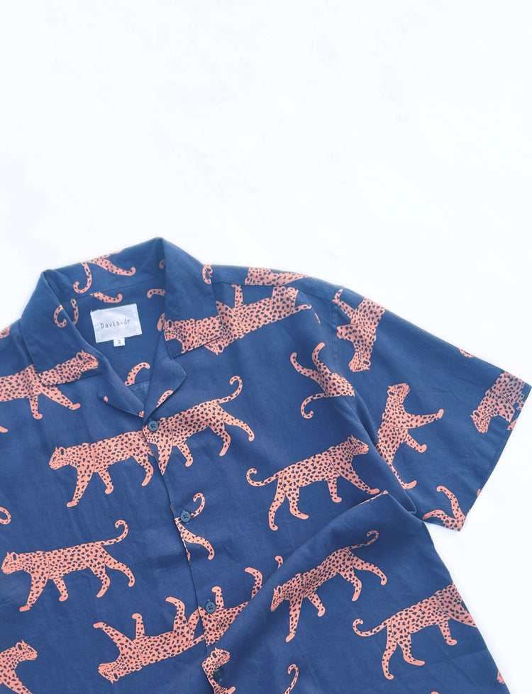 Animal Printed Shirt – Blue