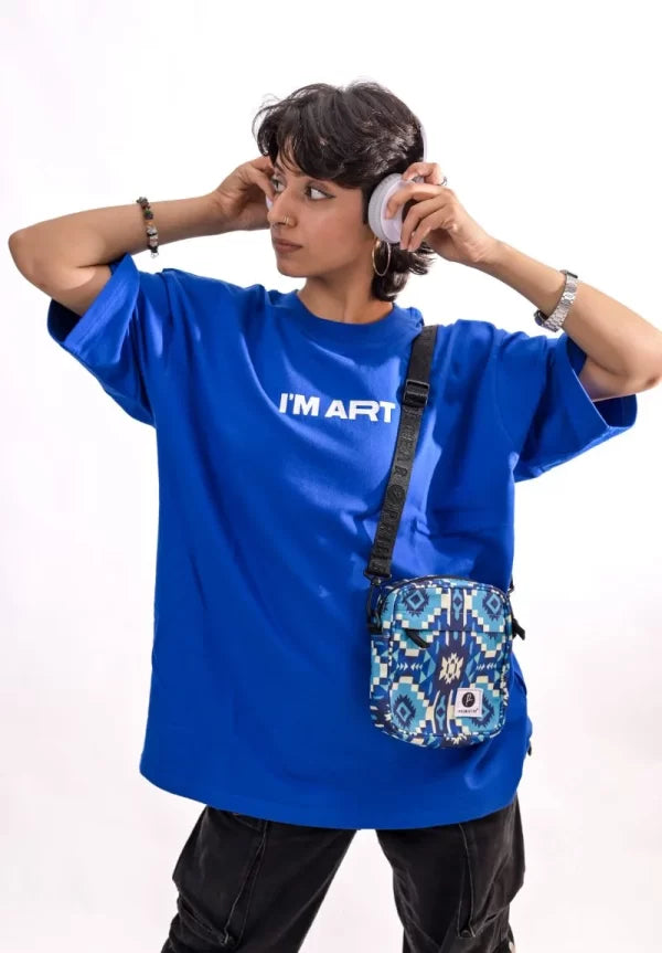 Blue Aztec Shoulder Bag