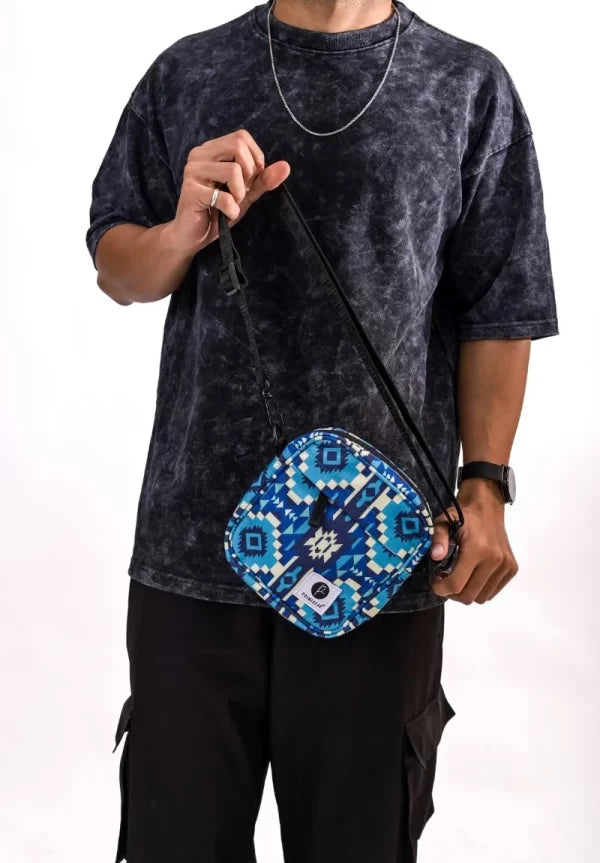 Blue Aztec Shoulder Bag