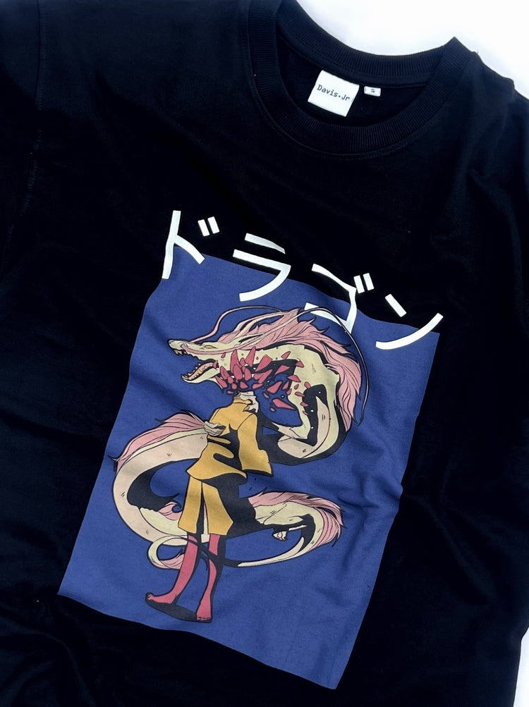 Oversized Anime Printed Tee