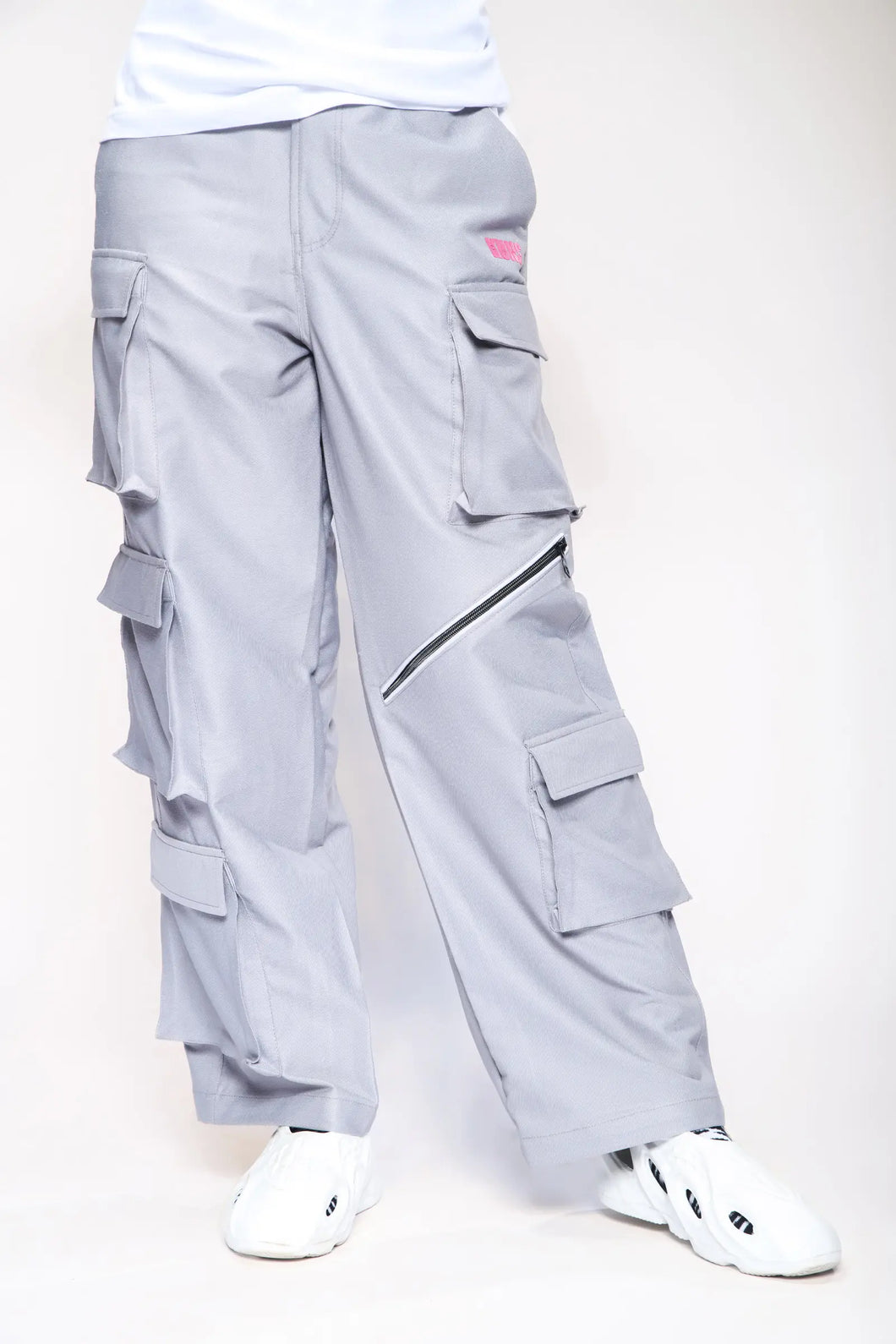 ICED GREY FLAP POCKET TROUSERS