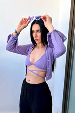 Load image into Gallery viewer, Purple Ribbed Bralette
