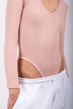 Load image into Gallery viewer, Pink Shoulder Pad Body Suit
